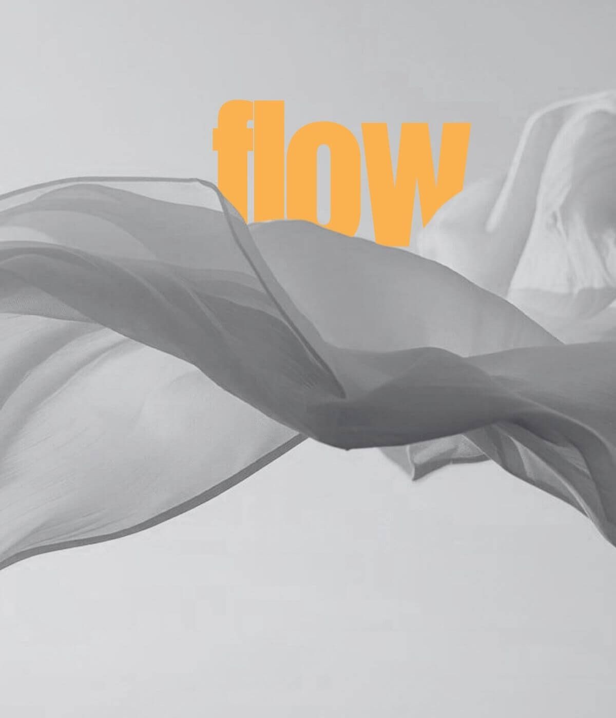 flow – ein fließendes, transparentes Tuch im Wind